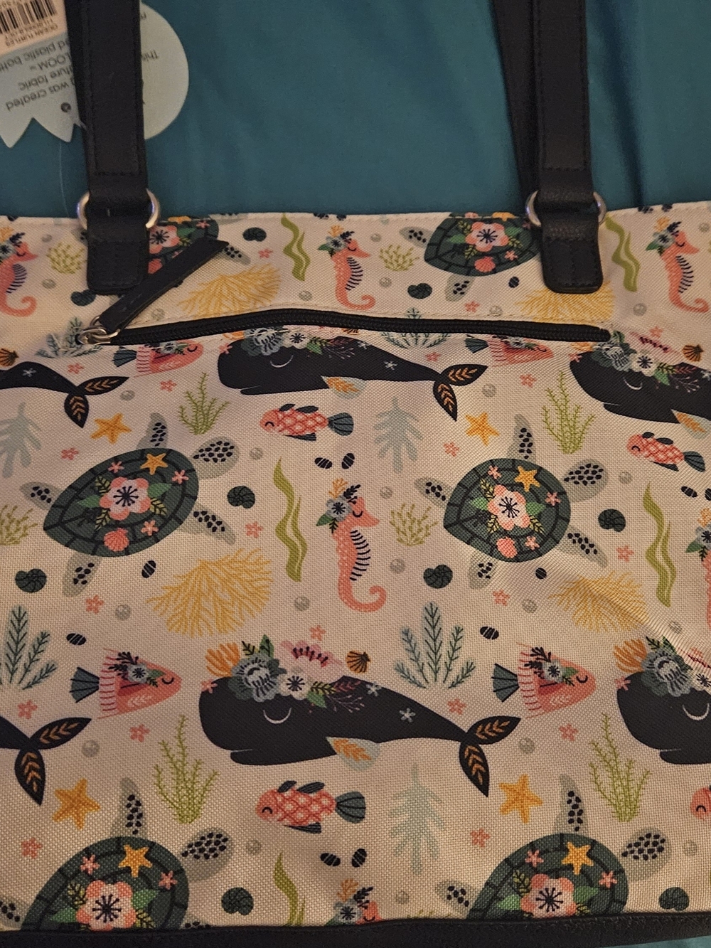 Lily Bloom Dakota Tote In Ocean Turtles
